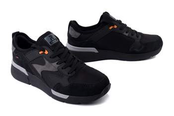 RIEKER TEX U1403-01 black, półbuty męskie