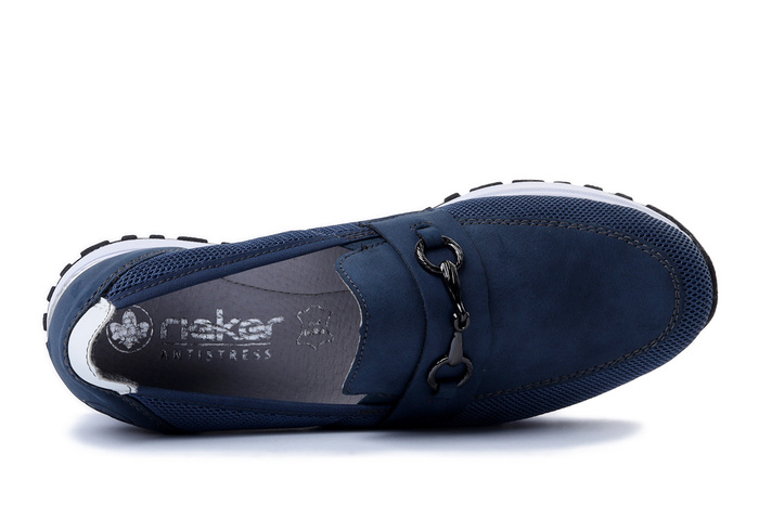 RIEKER N7455-14 blue, półbuty damskie