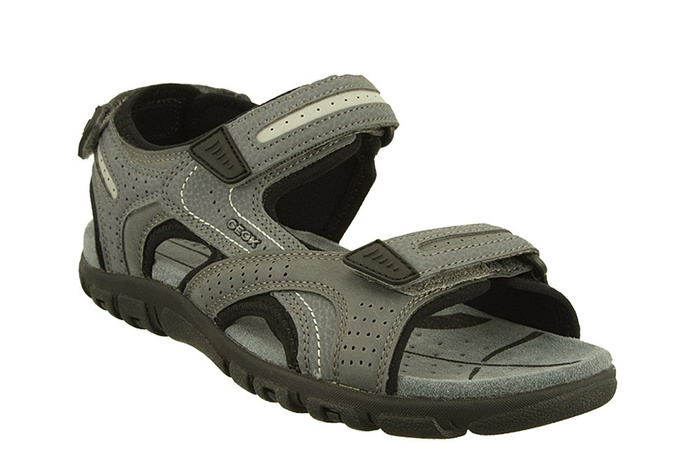 GEOX U8224D S.STRADA 0BC50 C9014 stone/lt grey, sandały męskie