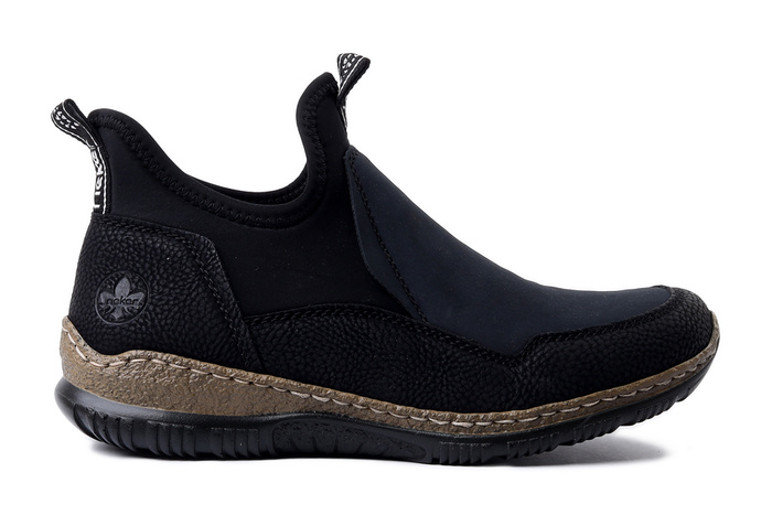 RIEKER N3275-00 black, półbuty damskie