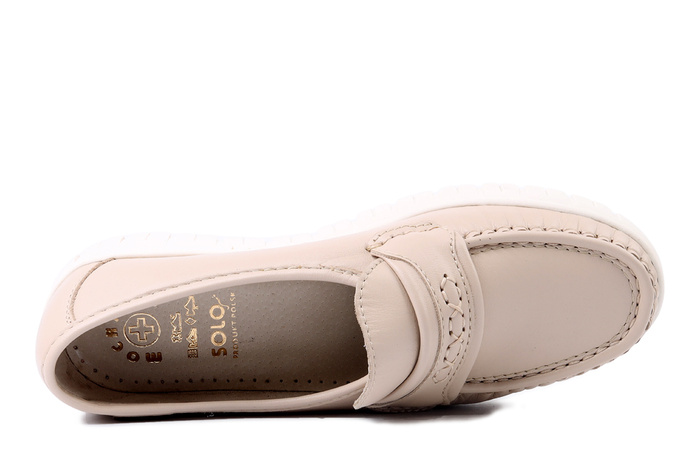 SOLO 070W beż, półbuty damskie