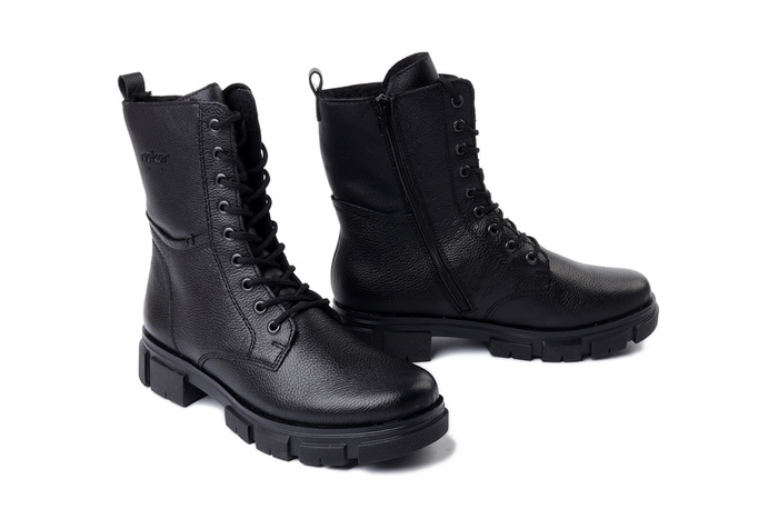 RIEKER Y7116-00 black, trzewiki damskie