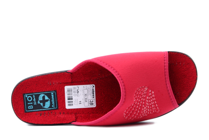 ADANEX 30304 SAK1VVH czerwony, kapcie damskie