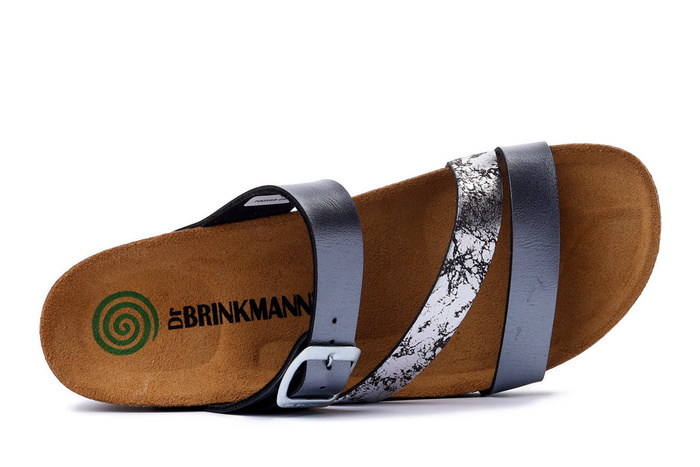 DR. BRINKMANN 700569-09 anthrazit, klapki damskie