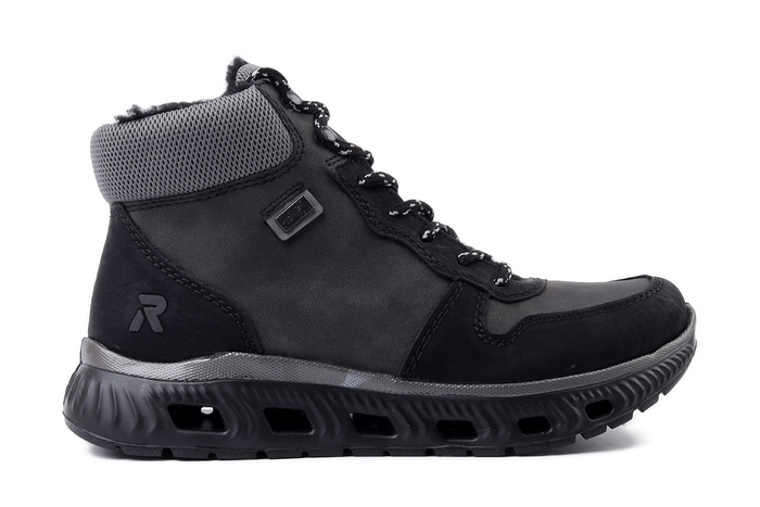 RIEKER TEX M6023-45 grey, trzewiki damskie