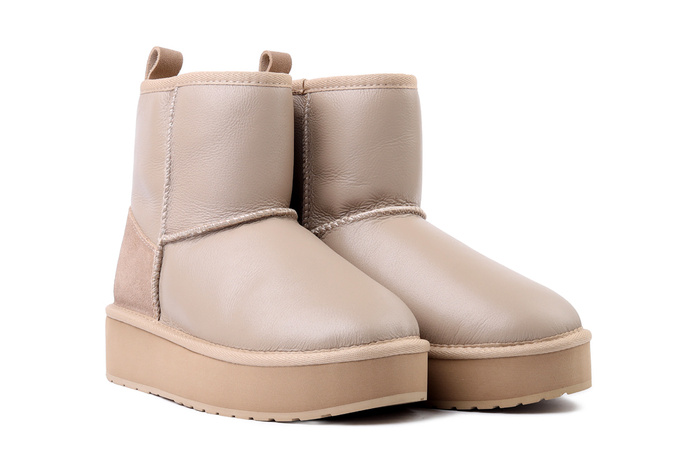 EMU AUSTRALIA W13189 Stinger Mini Flatform Leather sand, botki damskie