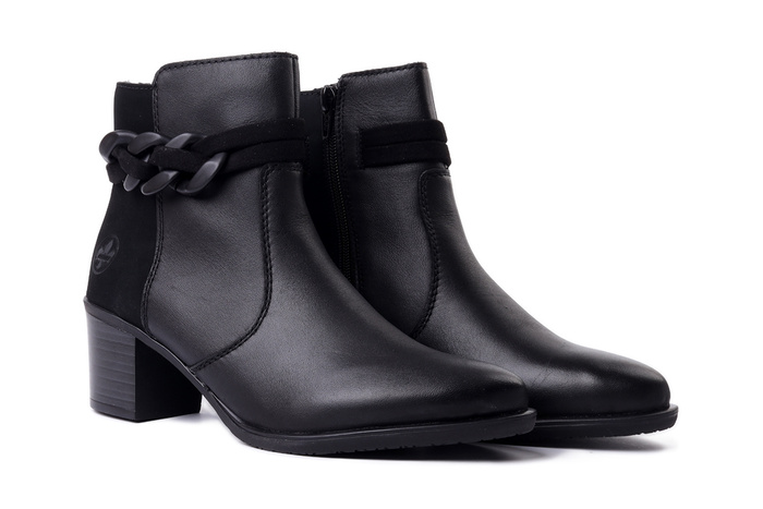 RIEKER Y2066-00 black, botki damskie