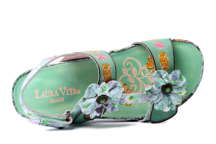 LAURA VITA 0007955 Liloo 06 menthe, sandały damskie