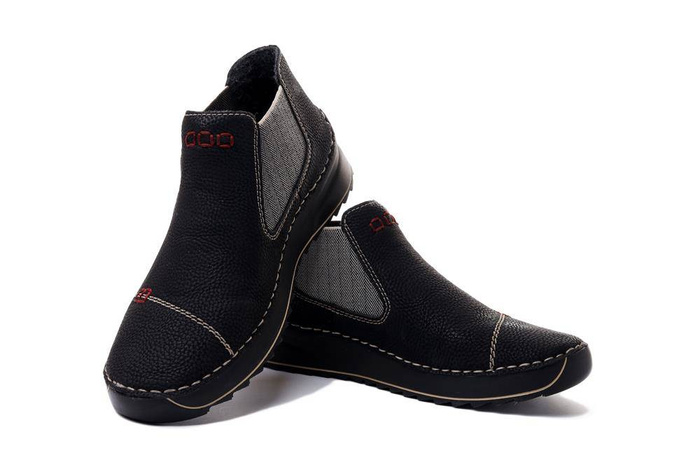 RIEKER 51592-00 czarny, botki damskie