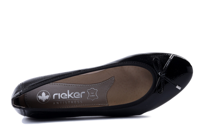 RIEKER 51950-00 black, baleriny damskie