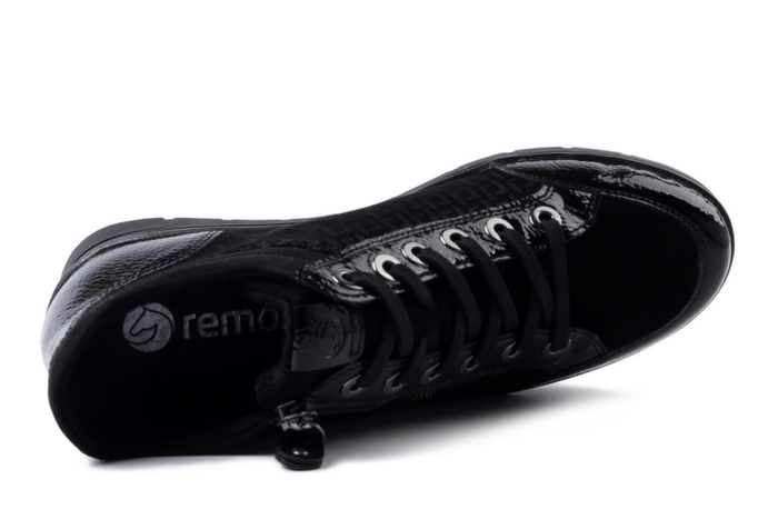 RIEKER REMONTE R0773-05 black combiantion, trzewiki damskie