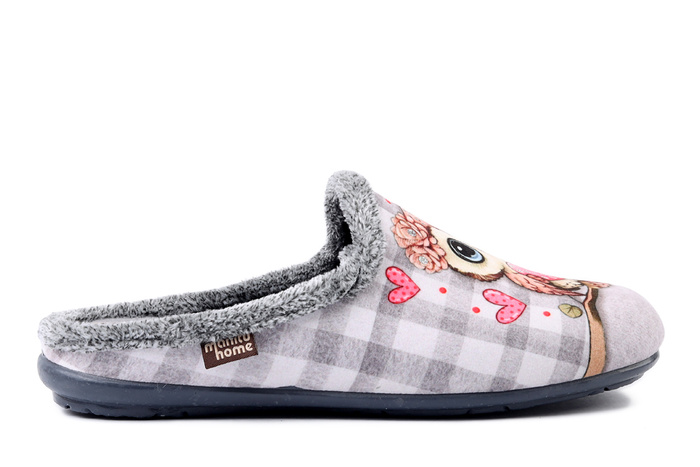 MANITU 320291-91 hellgrau, kapcie damskie