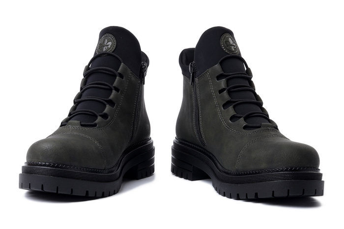 RIEKER TEX Y3163-54 green, trzewiki damskie