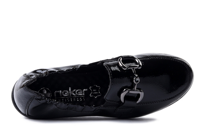 RIEKER L5352-00 black, półbuty damskie