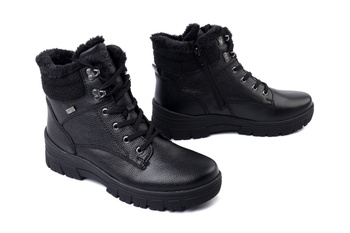 RIEKER REMONTE TEX D0E71-00 black, trzewiki damskie