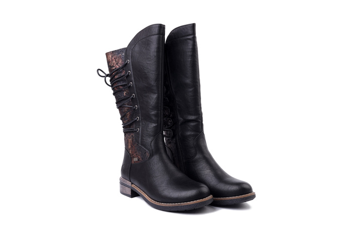 RIEKER TEX 94693-00 black, kozaki damskie