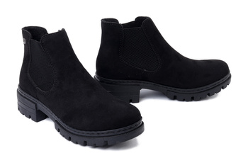 RIEKER 76884-00 black, botki damskie