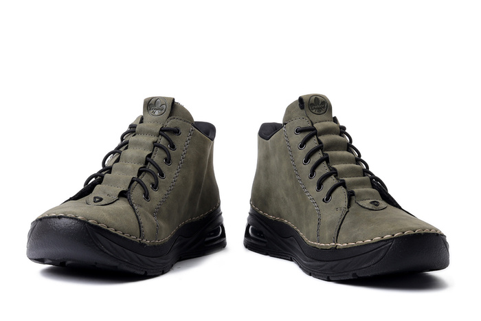 RIEKER 44550-54 green, półbuty damskie