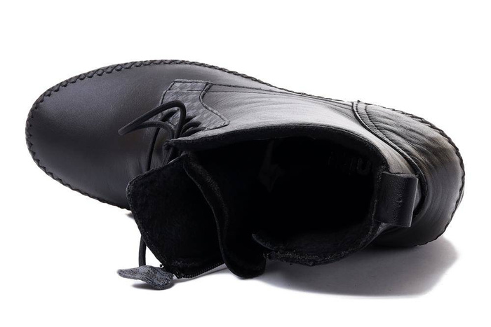 MANITU 962314-01 schwarz, trzewiki damskie