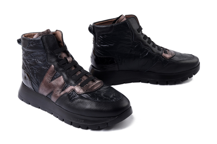 WONDERS A-2493 Wild I negro, trzewiki damskie
