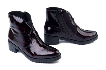 RIEKER Y0553-35 red, botki damskie