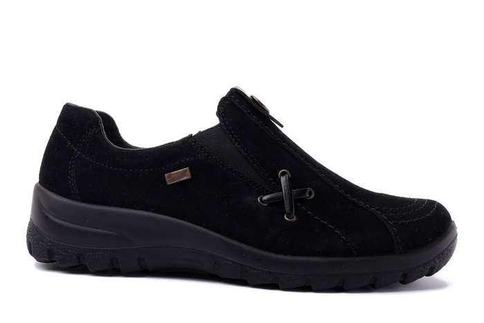 RIEKER L7171-00 black, półbuty/mokasyny damskie