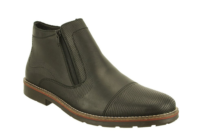 RIEKER 35381-00 black, botki męskie