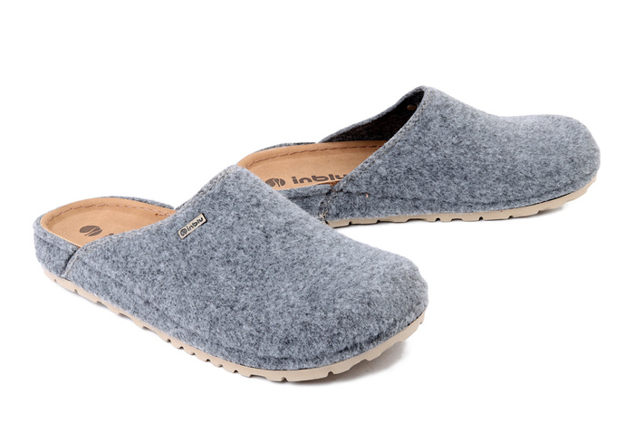 INBLU RU-04 018 srebrny, kapcie męskie