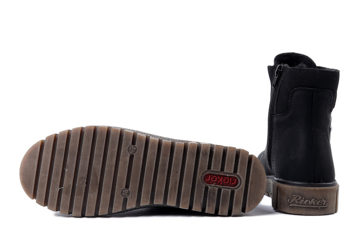 RIEKER TEX Y3433-00 black, trzewiki damskie