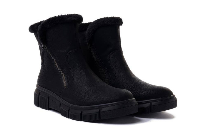 RIEKER X3461-00 black, botki damskie