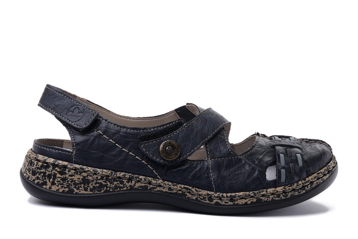 RIEKER 46377-14 blue, sandały damskie