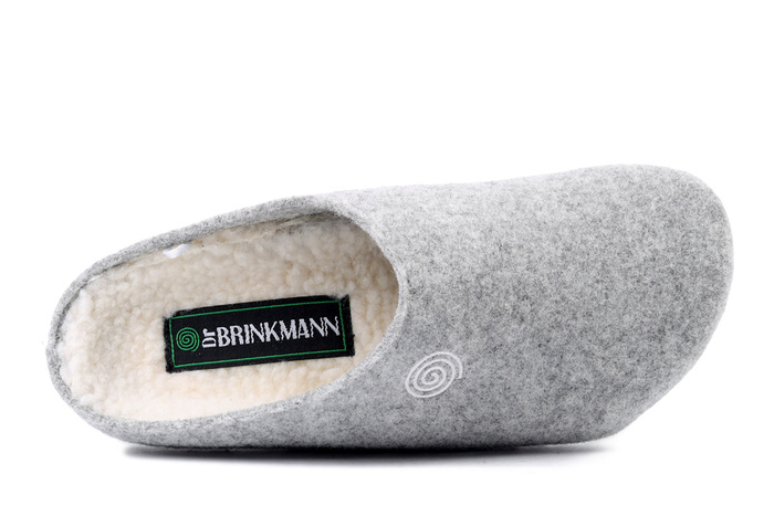 DR. BRINKMANN 320261-91 hellgrau, kapcie damskie
