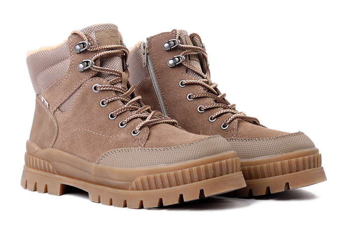 RIEKER TEX W2176-64 beige, trzewiki damskie