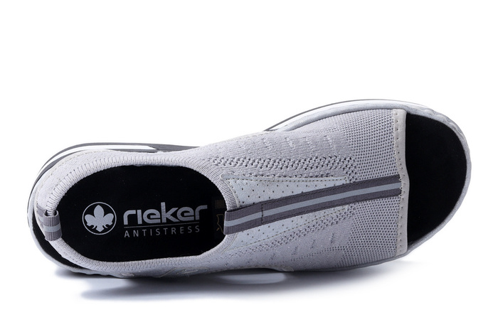 RIEKER V59B5-90 metallic, sandały damskie