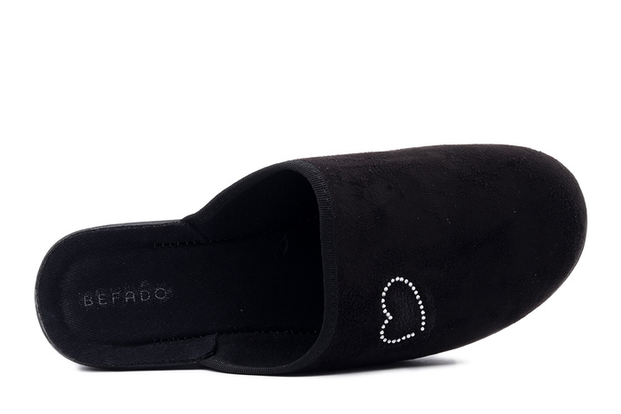 BEFADO 551D 015 czarny, kapcie damskie