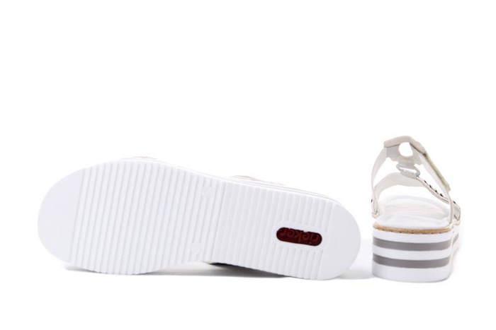 RIEKER V02M6-40 grey, klapki damskie