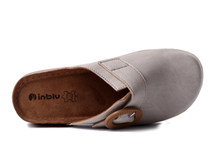 INBLU TF-01 002 beżowy, klapki damskie