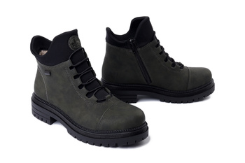 RIEKER TEX Y3163-54 green, trzewiki damskie