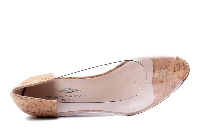 BRENDA ZARO T3100 beige, czółenka damskie