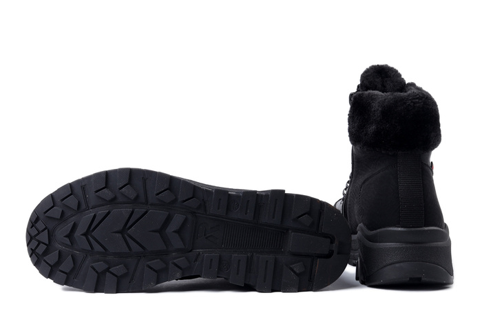 RIEKER TEX W0063-02 black, trzewiki damskie