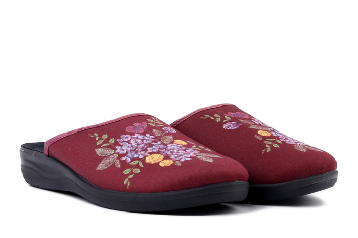 BEFADO 551D 011 bordowy, kapcie damskie