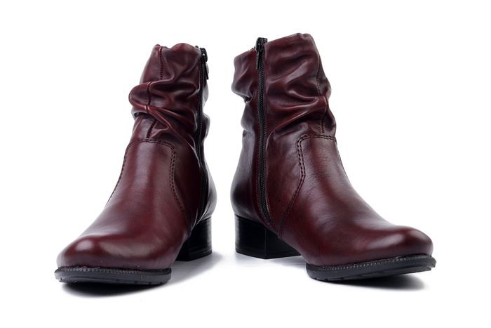 RIEKER 78656-35 red, botki damskie