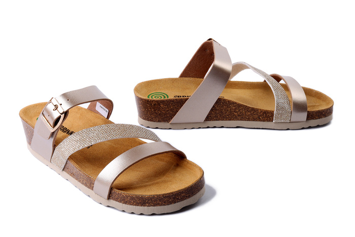 DR. BRINKMANN 700753-82 gold, klapki damskie
