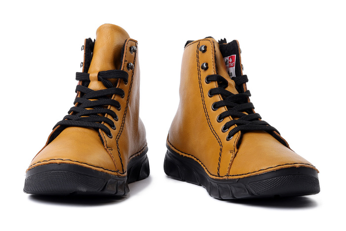 RIEKER 55024-68 yellow, trzewiki damskie