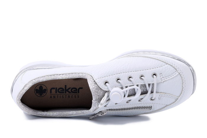RIEKER L32P2-80 weiss, półbuty damskie