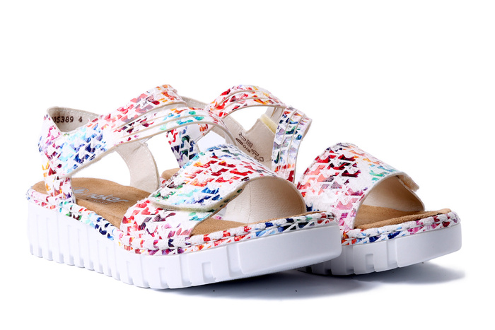 RIEKER V1364-90 multi, sandały damskie