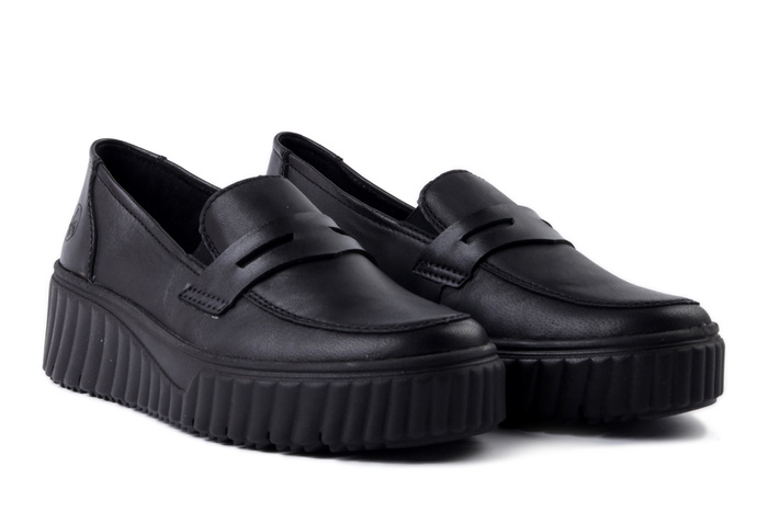 RIEKER N2562-00 black, mokasyny damskie