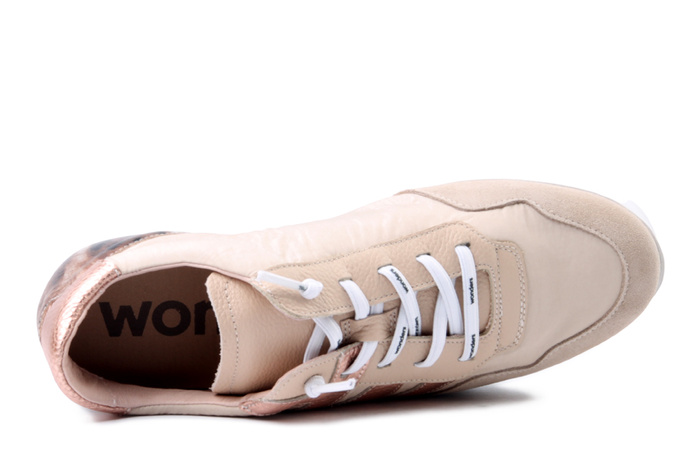 WONDERS A-24100 beig, półbuty damskie