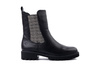 RIEKER REMONTE D8694-03 black combination, botki damskie