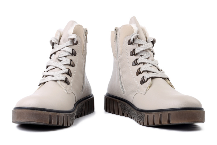 RIEKER TEX Y3433-60 beige, trzewiki damskie
